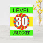 30. Geburtstag Computer Gamer Karte (Gelbe Blume)