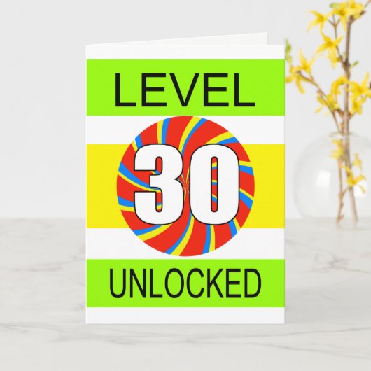 30. Geburtstag Computer Gamer Karte (Gelbe Blume)