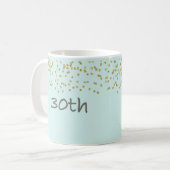 30. Geburtstag Confetti Kaffeetasse (Vorderseite Links)