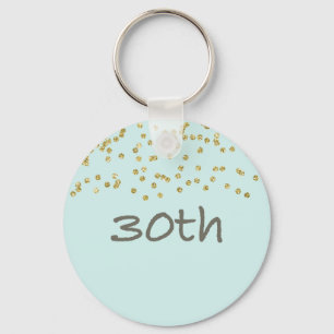 30. Geburtstag Confetti Schlüsselanhänger