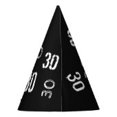 30. Geburtstag Custom Paper Party Hat Partyhütchen (Rückseite)