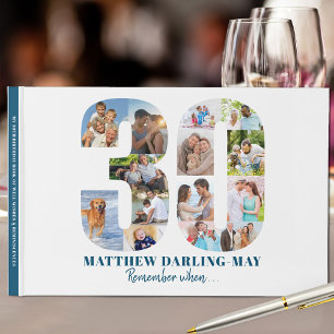 30. Geburtstag Denken Sie daran, wenn ... Blue Fot Gästebuch