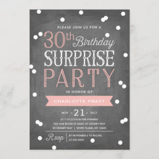 30. Geburtstag der Confetti-Überraschungs-Party Einladung