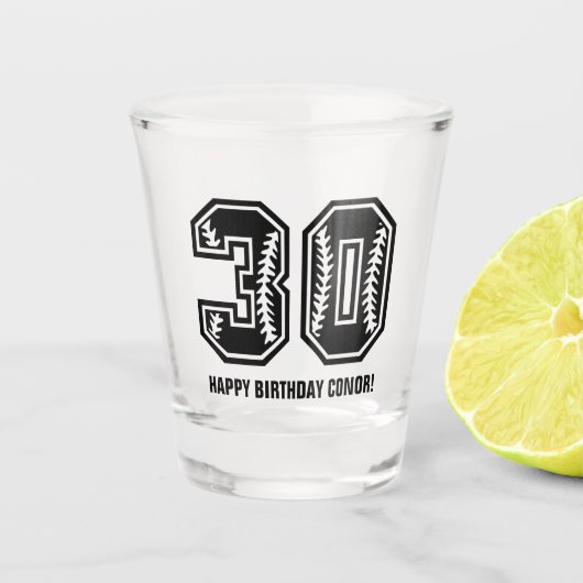 30. Geburtstag der modernen Männer Schnapsglas (Vorderseite)