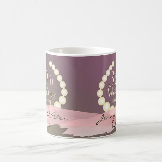 30. Geburtstag der Perle Kaffeetasse (Mittel)