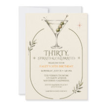 30. Geburtstag Dirty Martini Olive Green Cocktail