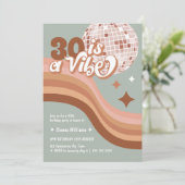 30. Geburtstag Disco Ball Geburtstag Einladung (Stehend Vorderseite)