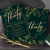 30. Geburtstag Dreißig Smaragdgrüne Einladung