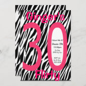 30. Geburtstag Einladung (Vorne/Hinten)