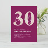 30. Geburtstag Einladung (Stehend Vorderseite)