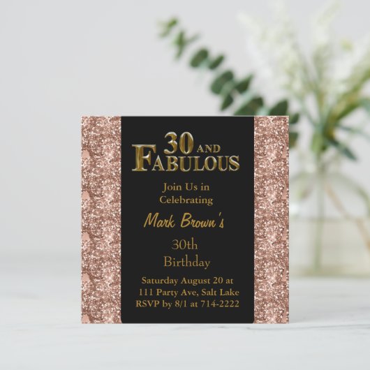 30. Geburtstag Einladung (Stehend Vorderseite)