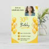 30. Geburtstag Einladung (Stehend Vorderseite)