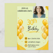 30. Geburtstag Einladung (Vorne/Hinten)