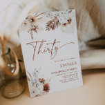 30. Geburtstag Einladung Boho Pampas<br><div class="desc">Boho Birthday Einladungen sind die perfekte Möglichkeit, Ihren Geburtstag Ihren Gästen zu verkünden. Jede Geburtstagseinladung enthält aufwändige Blumendesigns und eine schöne Typografie in neutralen Farben wie Terrakotta, Beige und Erdtönen. Auf hochwertigen Kartons gedruckt, werden sie Ihre Gäste sicher beeindrucken und den Ton für Ihren besonderen Tag Set geben. Terracotta Geburtstag...</div>