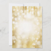 30. Geburtstag Einladung Gold Glitzer (Rückseite)