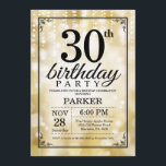 30. Geburtstag Einladung Gold Glitzer<br><div class="desc">30. Geburtstag Einladung mit Gold String Lights mit Gold Glitzer Hintergrund. Gold zum Geburtstag. Erwachsener zum Geburtstag. Männer oder Frauen laden ein. 13. 15. 16. 18. 20. 21. 30. 40. 50. 60. 70. 80. 90. 100. Jedes Alter. Für weitere Anpassungen klicken Sie bitte auf die Schaltfläche "Anpassen" und verwenden Sie...</div>