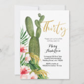 30. Geburtstag Einladung Kakteen fiesta (Vorderseite)