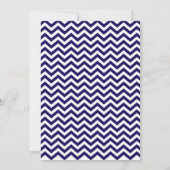 30. Geburtstag Einladung Navy Blue Zickzack (Rückseite)