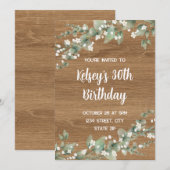 30. Geburtstag Einladung - Rustikale Vegetation (Vorne/Hinten)