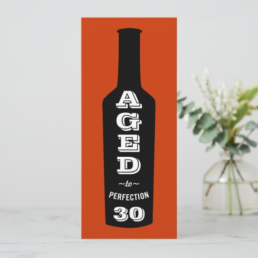30. Geburtstag Einladung Wein zum Perfektionieren (Stehend Vorderseite)
