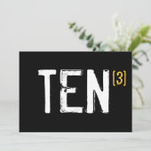 30. Geburtstag - Einladung zehn x 3 (Stehend Vorderseite)