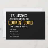 30. Geburtstag - Einladung zehn x 3 (Rückseite)