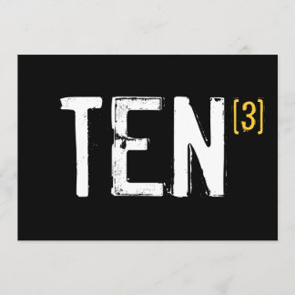 30. Geburtstag - Einladung zehn x 3