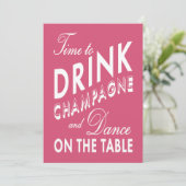 30. Geburtstag Einladung zum Trinken Champagner (Stehend Vorderseite)