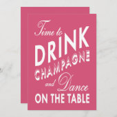 30. Geburtstag Einladung zum Trinken Champagner (Vorne/Hinten)