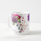 30. Geburtstag, Elegant und Blumen Kaffeetasse (Vorderseite Links)