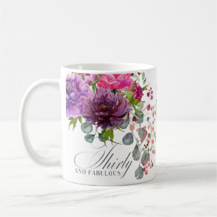 30. Geburtstag, Elegant und Blumen Kaffeetasse
