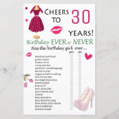 30. Geburtstag Ever oder Nie Game (Vorderseite)