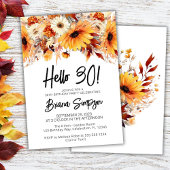 30. Geburtstag Fall Floral Einladung