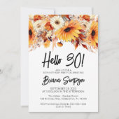 30. Geburtstag Fall Floral Einladung (Vorderseite)