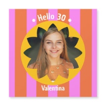 30. Geburtstag farbenfrohes Foto pink gelb trendy