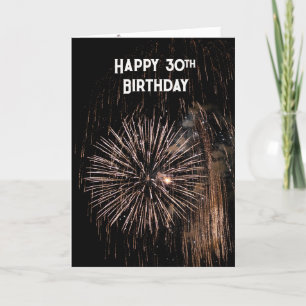 30. Geburtstag Feuerwerk Karte
