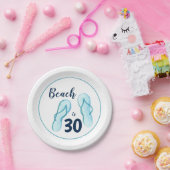 30. Geburtstag Flip Flops Beach Party Pappteller (Party)