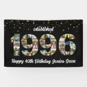 30. Geburtstag Foto-Collage established 1996 Banner (Horizontal)