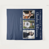 30. Geburtstag Foto Collage Hintergrund Banner Wandteppich (Vorderseite (Horizontal))