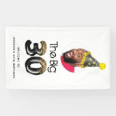 30. Geburtstag Foto Custom Modern Banner (Horizontal)