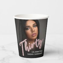 30. Geburtstag Foto Drehbuch Glitzer pink