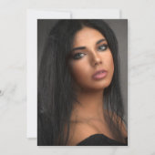 30. Geburtstag Foto Drehbuch schwarz Silber Einladung (Vorderseite)