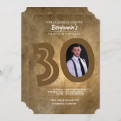 30. Geburtstag Foto Einladung (Vorne/Hinten)