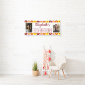 30. Geburtstag Foto Farbenfrohe Blume Banner (Insitu)