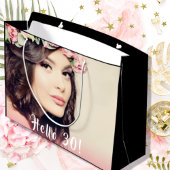 30. Geburtstag Foto hallo 30 schwarz Große Geschenktüte