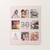 30. Geburtstag Foto Rose Gold Rosa Puzzle (Vertikal)
