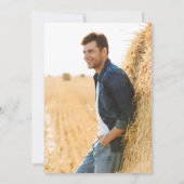 30. Geburtstag Foto Rustic Cowboy Hat Boots Einladung (Rückseite)