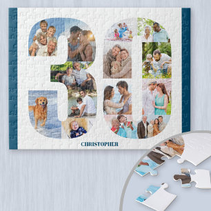 30. Geburtstag Fotocollage Nummer 30 Andenken Puzzle