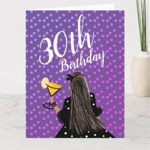 30. Geburtstag Frauencocktail Mode Schönheit Karte