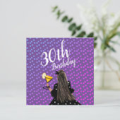 30. Geburtstag Frauencocktail Mode Schönheit Karte (Stehend Vorderseite)